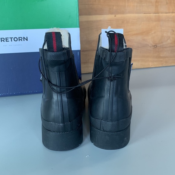 NWT Womens Tretorn Lena Rubber Rain boot Ankle Black Waterproof Chelsea - Picture 4 of 6
